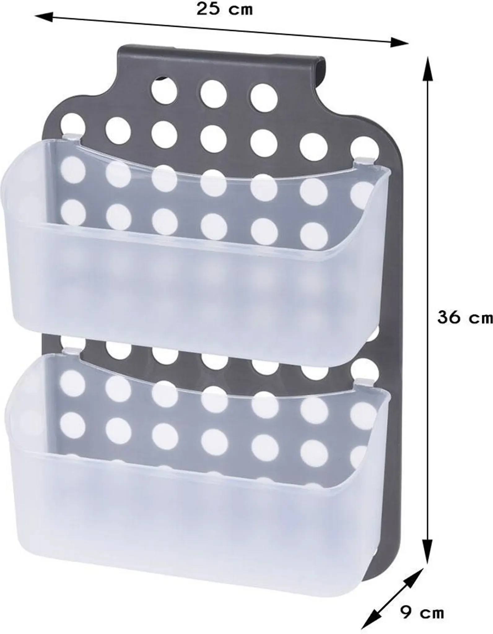 Badezimmer-Organizer aus Polypropylen – Duschregal 35 × 25 × 10 cm, Weiß